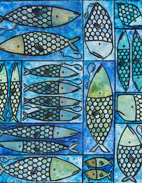 Sardine Tackle Box | Framed Giclee Print on Canvas